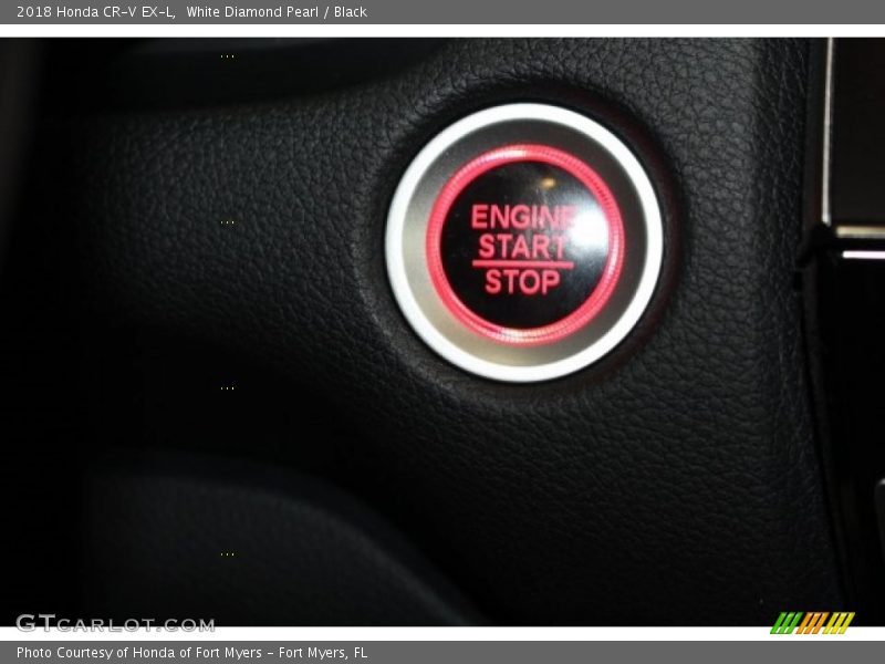 White Diamond Pearl / Black 2018 Honda CR-V EX-L