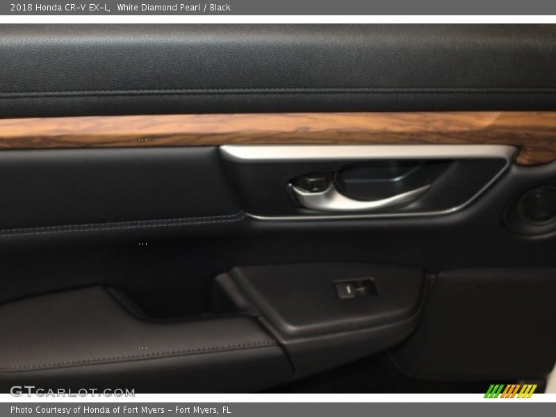 White Diamond Pearl / Black 2018 Honda CR-V EX-L