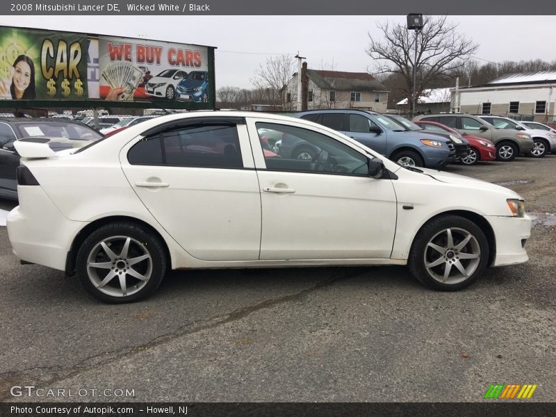 Wicked White / Black 2008 Mitsubishi Lancer DE