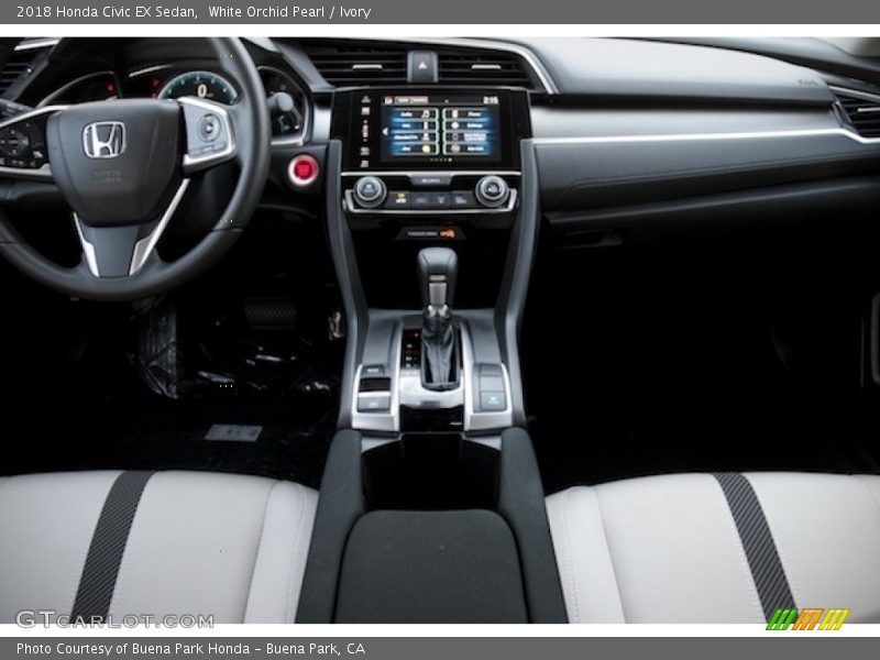 White Orchid Pearl / Ivory 2018 Honda Civic EX Sedan