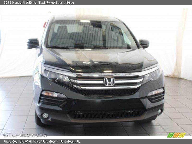 Black Forest Pearl / Beige 2018 Honda Pilot EX-L