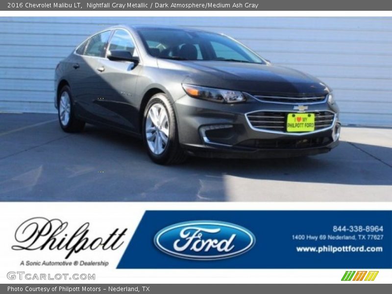Nightfall Gray Metallic / Dark Atmosphere/Medium Ash Gray 2016 Chevrolet Malibu LT