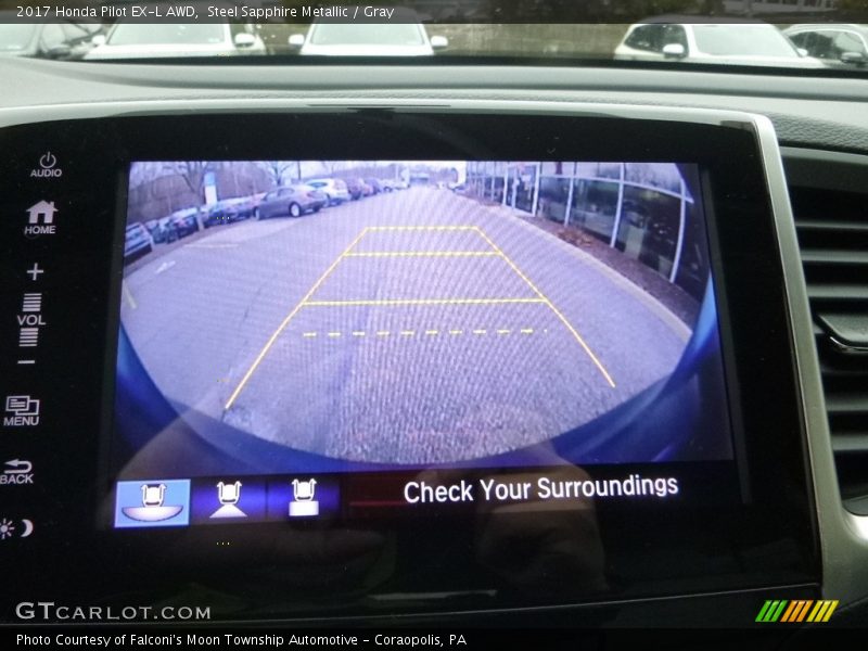 Steel Sapphire Metallic / Gray 2017 Honda Pilot EX-L AWD