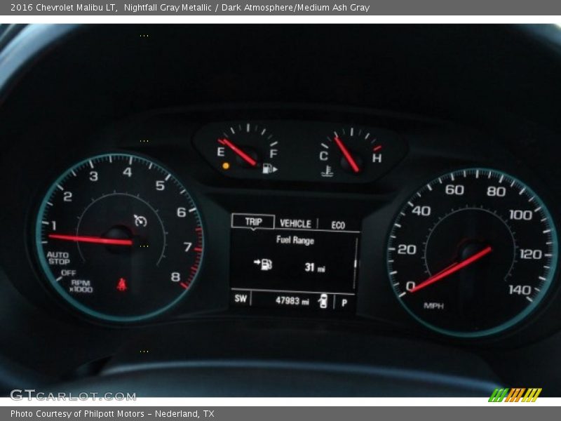 Nightfall Gray Metallic / Dark Atmosphere/Medium Ash Gray 2016 Chevrolet Malibu LT