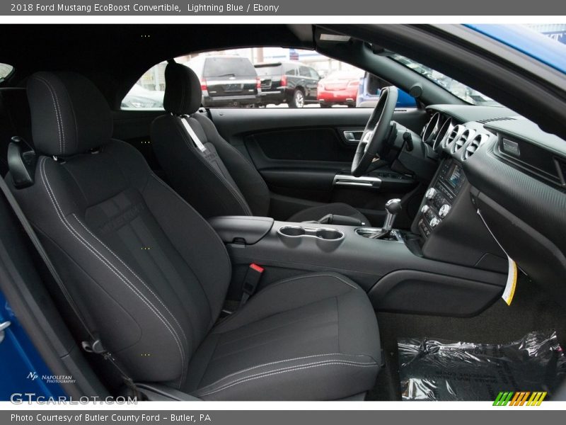 Lightning Blue / Ebony 2018 Ford Mustang EcoBoost Convertible