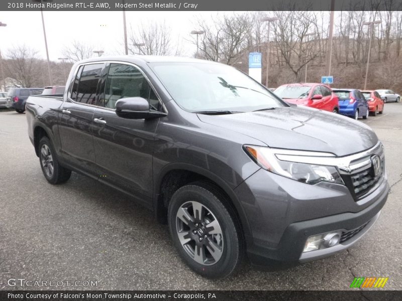 Modern Steel Metallic / Gray 2018 Honda Ridgeline RTL-E AWD