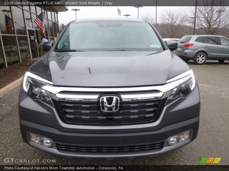 Modern Steel Metallic / Gray 2018 Honda Ridgeline RTL-E AWD