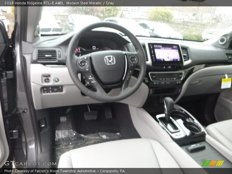 Modern Steel Metallic / Gray 2018 Honda Ridgeline RTL-E AWD