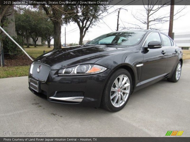 Stratus Grey Metallic / Dove/Warm Charcoal 2015 Jaguar XF 2.0T Premium