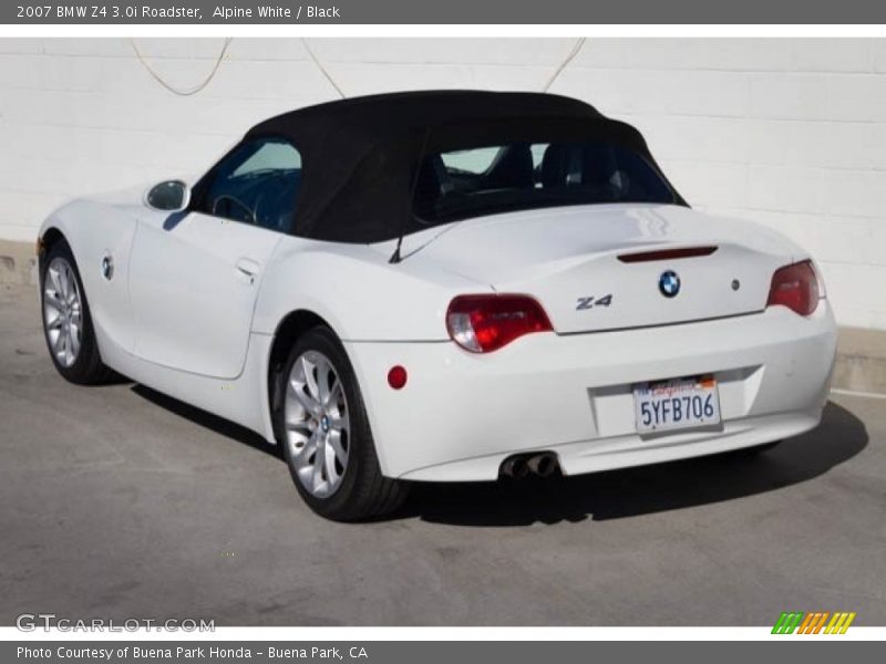Alpine White / Black 2007 BMW Z4 3.0i Roadster