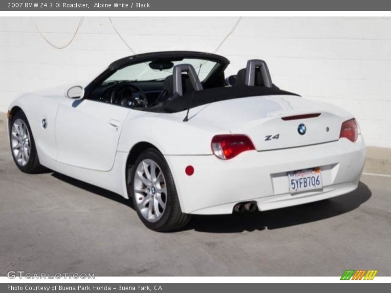 Alpine White / Black 2007 BMW Z4 3.0i Roadster