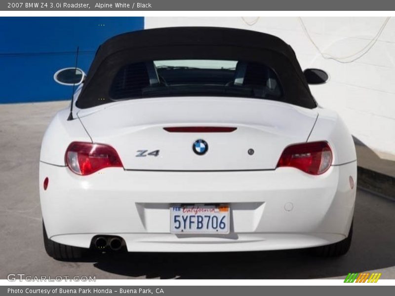 Alpine White / Black 2007 BMW Z4 3.0i Roadster