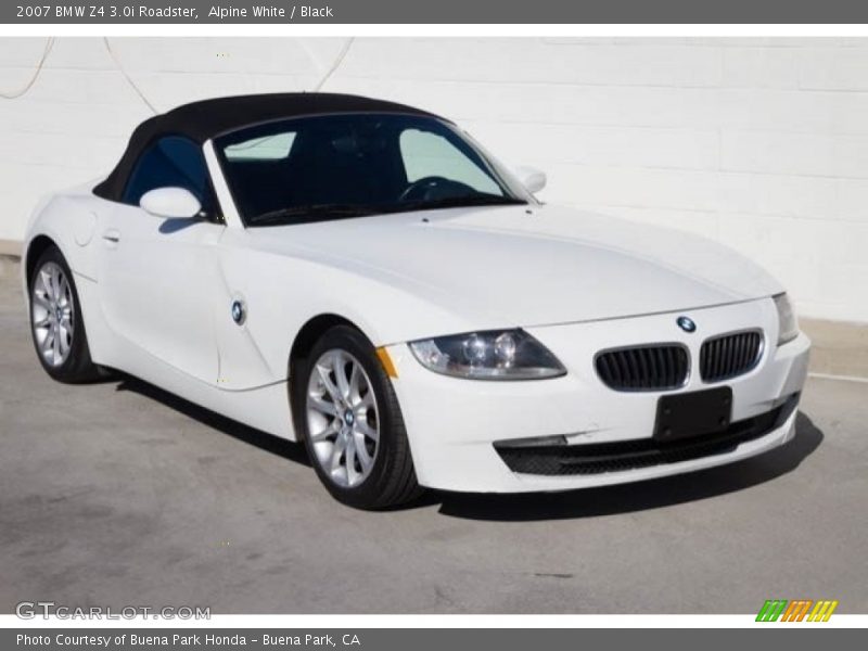 Alpine White / Black 2007 BMW Z4 3.0i Roadster