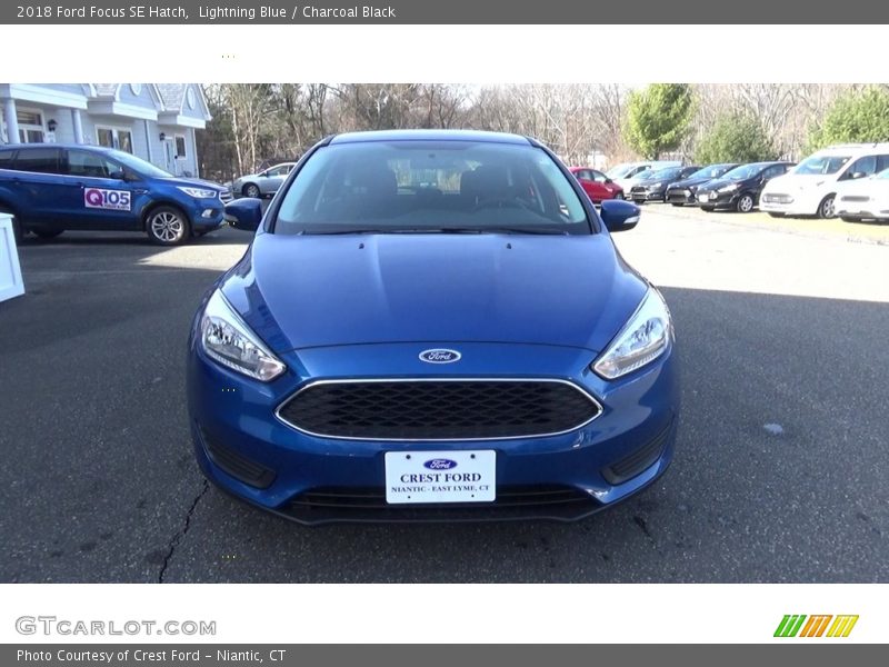 Lightning Blue / Charcoal Black 2018 Ford Focus SE Hatch