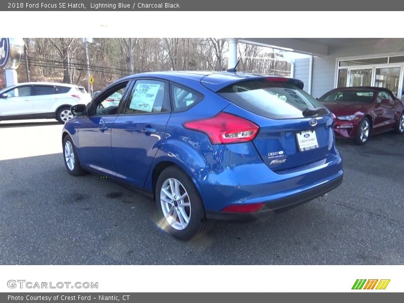 Lightning Blue / Charcoal Black 2018 Ford Focus SE Hatch
