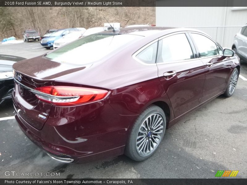 Burgundy Velvet / Medium Light Stone 2018 Ford Fusion SE AWD