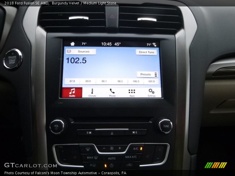Audio System of 2018 Fusion SE AWD