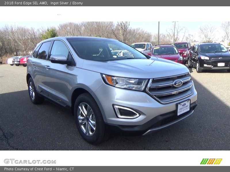 Ingot Silver / Ebony 2018 Ford Edge SEL AWD