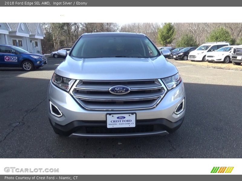 Ingot Silver / Ebony 2018 Ford Edge SEL AWD