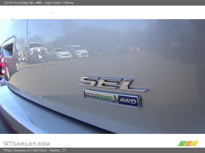 Ingot Silver / Ebony 2018 Ford Edge SEL AWD