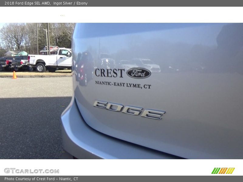 Ingot Silver / Ebony 2018 Ford Edge SEL AWD