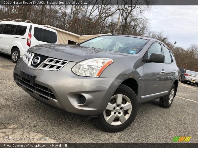 Frosted Steel Metallic / Gray 2011 Nissan Rogue SV AWD