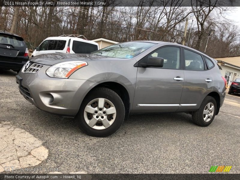 Frosted Steel Metallic / Gray 2011 Nissan Rogue SV AWD