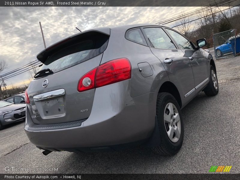 Frosted Steel Metallic / Gray 2011 Nissan Rogue SV AWD