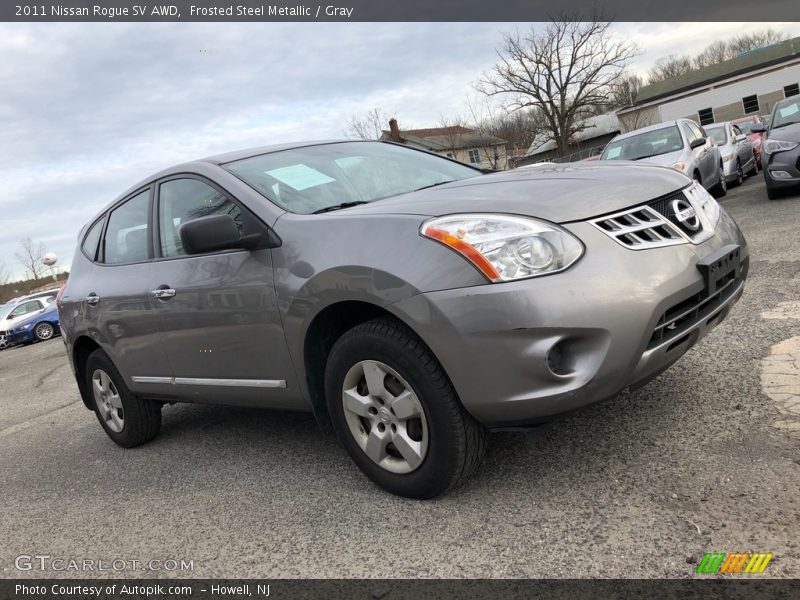 Frosted Steel Metallic / Gray 2011 Nissan Rogue SV AWD