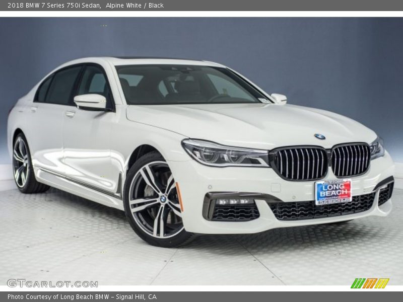 Alpine White / Black 2018 BMW 7 Series 750i Sedan