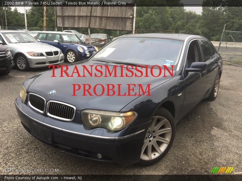 Toledo Blue Metallic / Flannel Grey 2002 BMW 7 Series 745Li Sedan