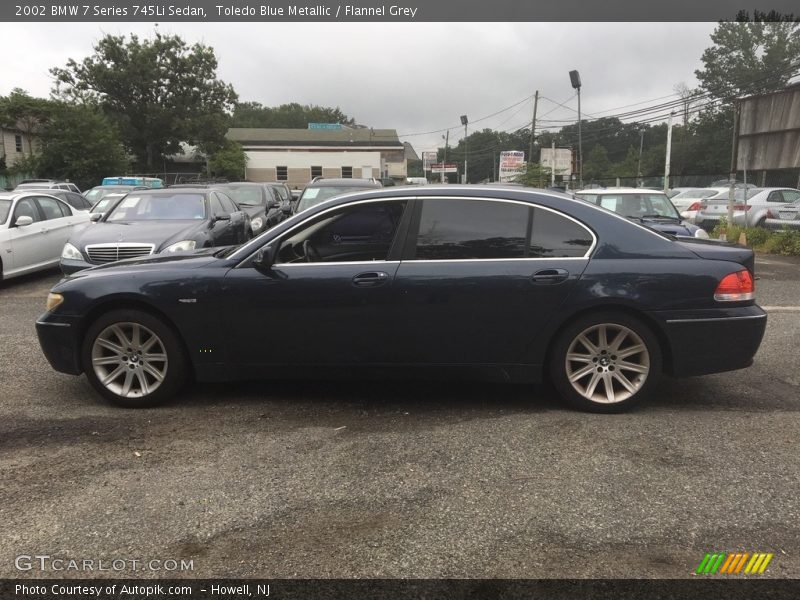 Toledo Blue Metallic / Flannel Grey 2002 BMW 7 Series 745Li Sedan