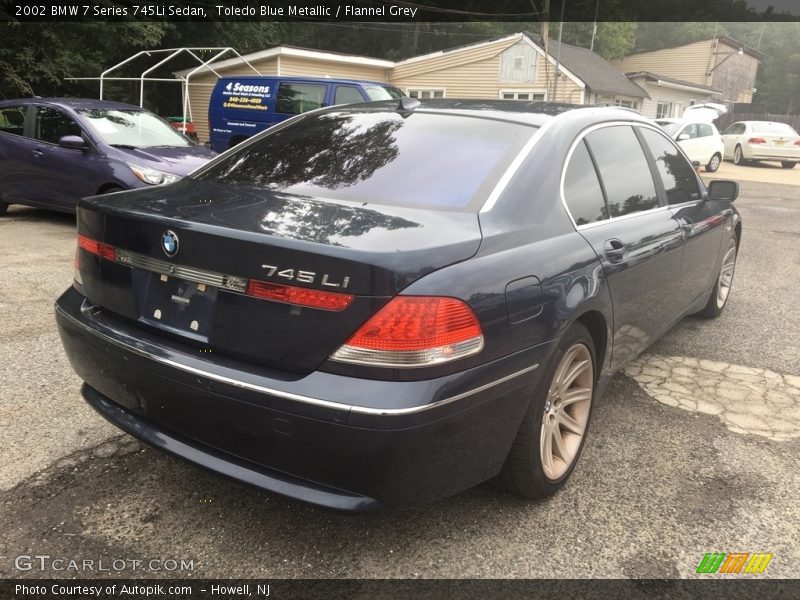 Toledo Blue Metallic / Flannel Grey 2002 BMW 7 Series 745Li Sedan