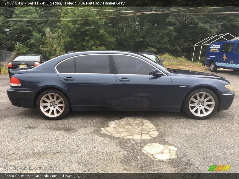 Toledo Blue Metallic / Flannel Grey 2002 BMW 7 Series 745Li Sedan