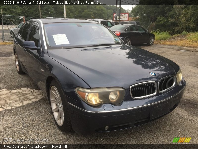 Toledo Blue Metallic / Flannel Grey 2002 BMW 7 Series 745Li Sedan