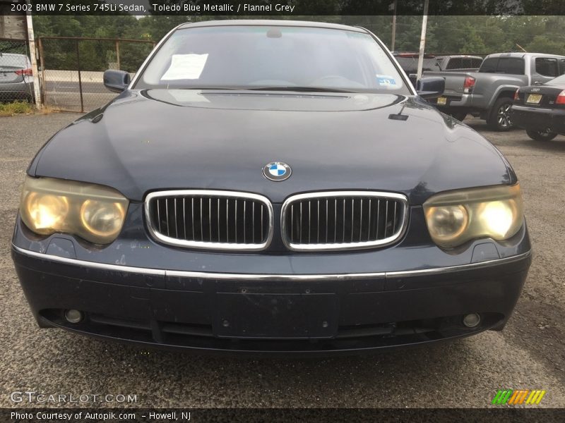 Toledo Blue Metallic / Flannel Grey 2002 BMW 7 Series 745Li Sedan