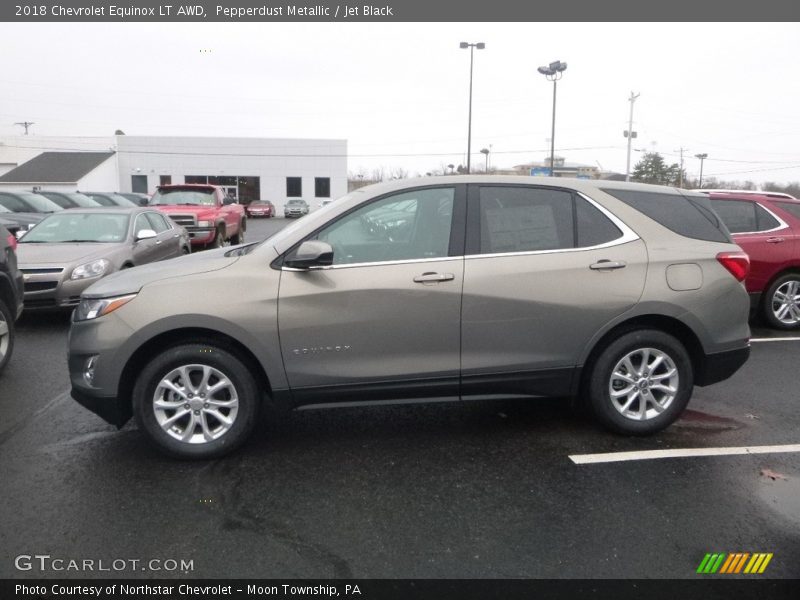 Pepperdust Metallic / Jet Black 2018 Chevrolet Equinox LT AWD