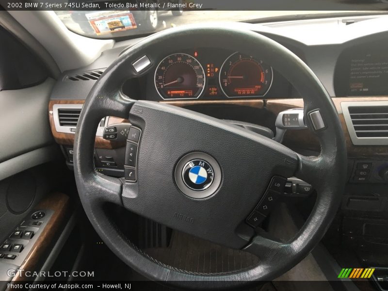 Toledo Blue Metallic / Flannel Grey 2002 BMW 7 Series 745Li Sedan