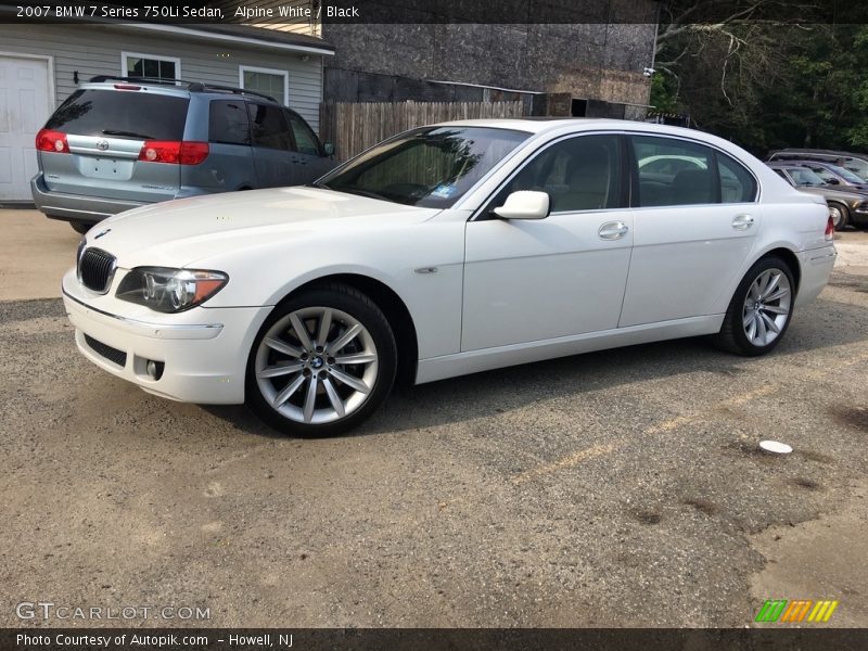 Alpine White / Black 2007 BMW 7 Series 750Li Sedan