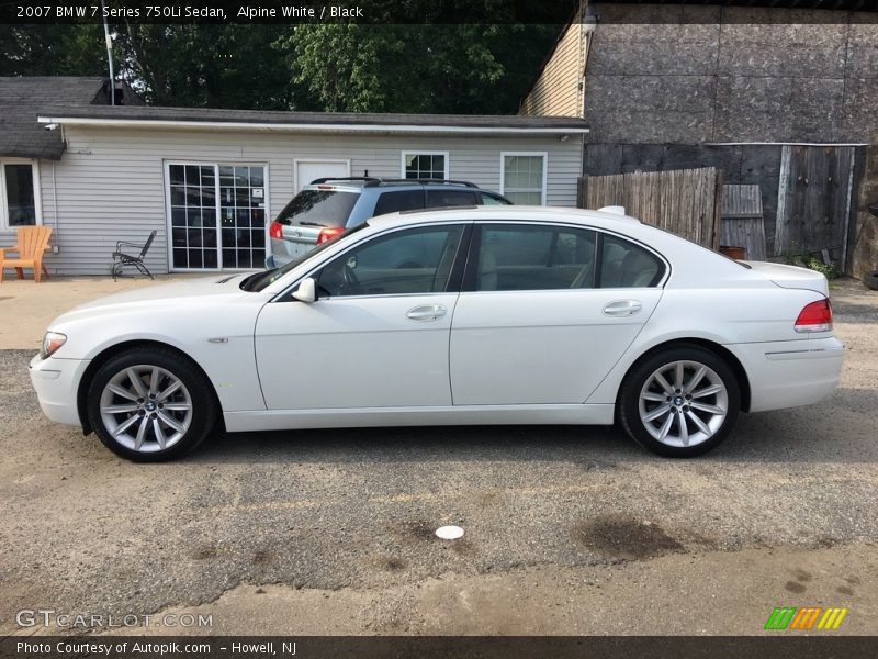 Alpine White / Black 2007 BMW 7 Series 750Li Sedan