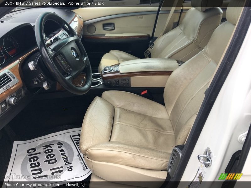 Alpine White / Black 2007 BMW 7 Series 750Li Sedan