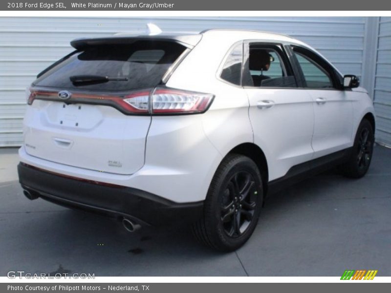 White Platinum / Mayan Gray/Umber 2018 Ford Edge SEL