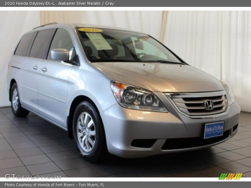 Alabaster Silver Metallic / Gray 2010 Honda Odyssey EX-L