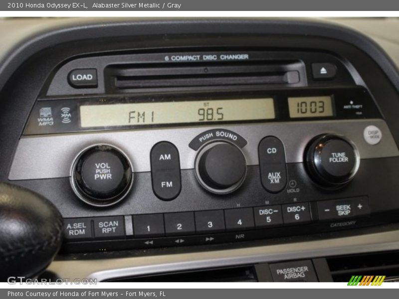 Alabaster Silver Metallic / Gray 2010 Honda Odyssey EX-L