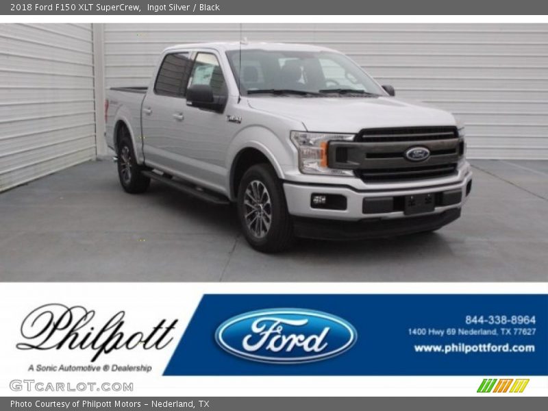 Ingot Silver / Black 2018 Ford F150 XLT SuperCrew