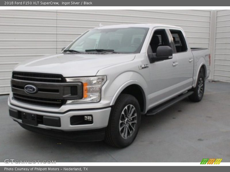 Ingot Silver / Black 2018 Ford F150 XLT SuperCrew