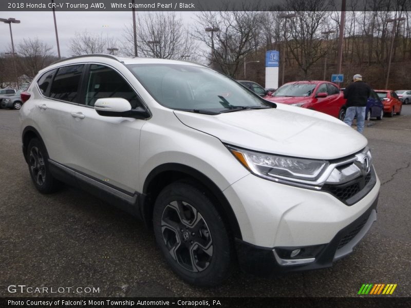 White Diamond Pearl / Black 2018 Honda CR-V Touring AWD