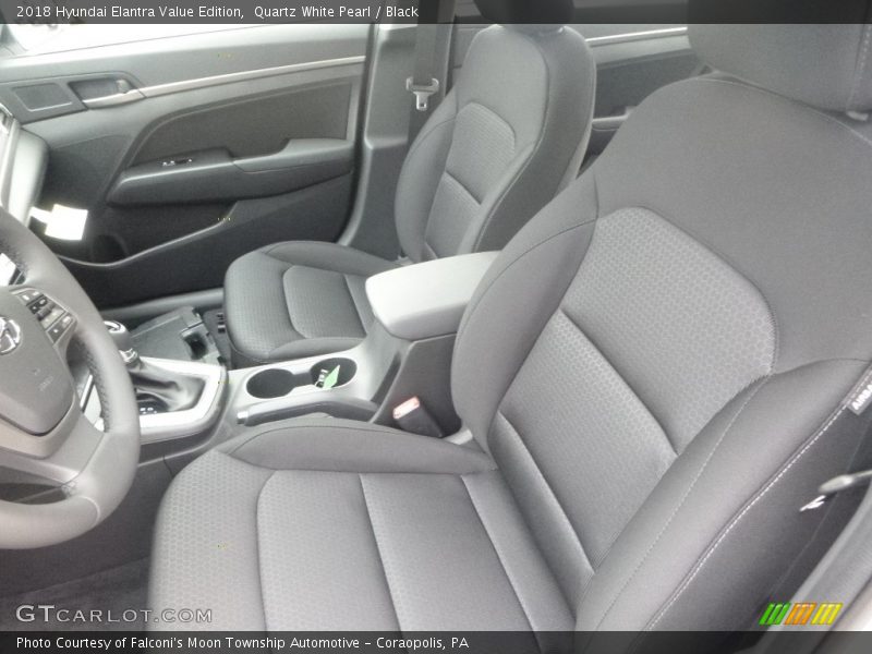 Quartz White Pearl / Black 2018 Hyundai Elantra Value Edition