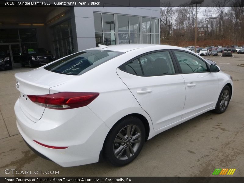 Quartz White Pearl / Black 2018 Hyundai Elantra SEL