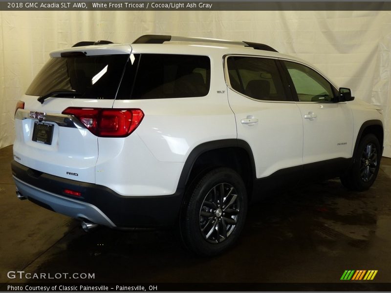 White Frost Tricoat / Cocoa/Light Ash Gray 2018 GMC Acadia SLT AWD